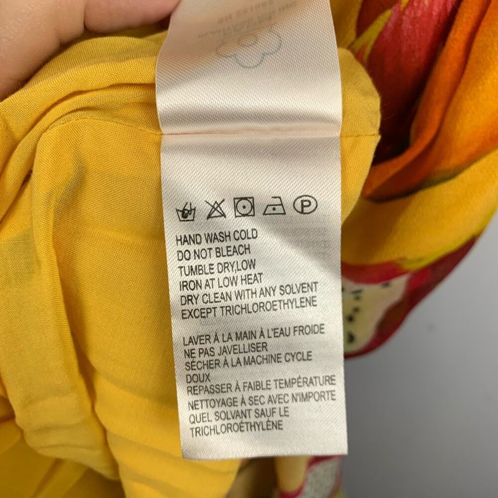 Farm Rio size small fruit lovers Yellow Floral Maxi Dress dragon fruit tropical - Picture 14 of 16